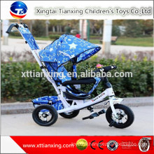 Vente en gros de haute qualité au meilleur prix vente en ligne enfant tricycle / enfants chariot de bébé tricycle avec poussette pneumatique poussette de bébé